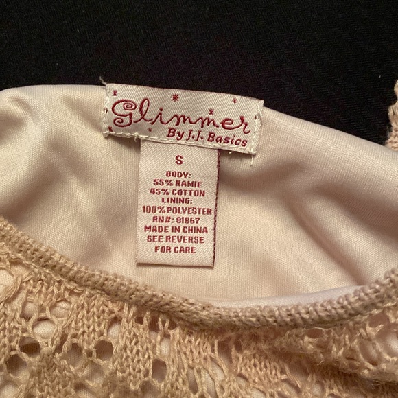 Black and tan dress with crochet top and thin straps - Picture 4 of 5